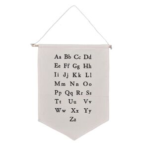 Agatige Alphabet Hanging Wall Canvas Decor, Retro Large Simple Nursery Wall Decor for Nursery, Child Room, Kindergarten