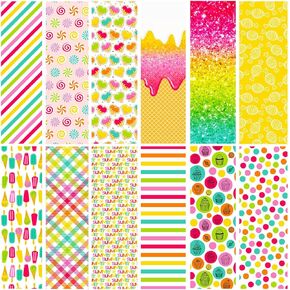 Cute Scrapbook Paper Sweets And Desserts Design Pattern Paper Colorful Decorative Paper for DIY Craft Card Making Scrapbook Decoration,12 Styles 24Sheets in Saudi Arabia