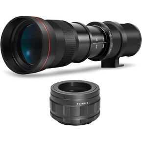 High-Power 420-800mm f/8 Manual Telephoto Lens for Nikon Z5, Z6, Z6 II, Z7, Z7 II, Z8, Z9, Z30, Z50, Zf, Zfc Mirrorless Cameras