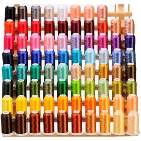 80 Cones (1100 Yards Each) of Polyester Embroidery Threads Compatible with Brother Babylock Janome Singer Pfaff Husqvarna Bernina Machines