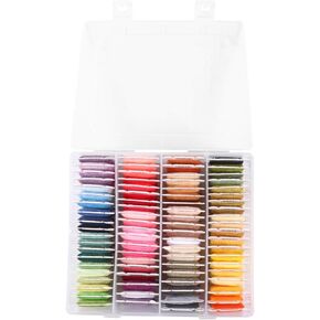 EXCEART Embroidery Thread Kit 1 Box Embroidery Floss Cross Stitch Thread 80 Colors Friendship Bracelet String Crafts Floss Thread Cross Stitch Kits