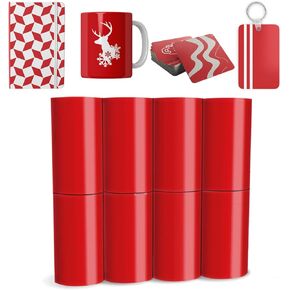 Lucky Goddness Solid Color Transfer Sheets, 16 Pcs 4.5"x 12" Plain Color Pre-Printed Transfer Paper for DIY Heat Press Mug, T- Shirts, Coasters
