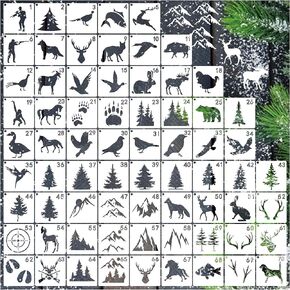 70pcs Small Flower Stencils for Painting on Wood Tiny Nature Leaf Stencils and Patterns Leaves Vine Stencil Floral Template Paint Stencils on Art Craft Canvas Wall Fabric Rock (70 Flower)