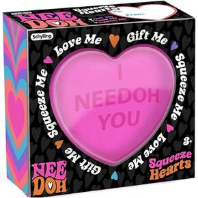 Schylling NeeDoh Squeeze Heart - Sensory Fidget Toy - Assorted Colors - Ages 3 to Adult (Pack of 1)