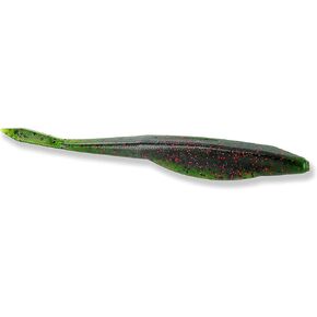 Yamamoto Gary 5" D-Shad Soft Plastic Fishing Angling Swimbait Lures | Side-to-Side Twitching Action |Sinks Level and Shimmies - 7 Pack, Watermelon with Black and Red Flake