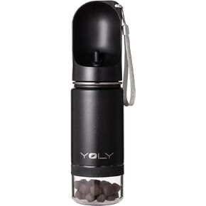 YOLI Portable water for dogs, Dog travel water dispenser, Puppy water bottle,Pet accesories,Walking,Hiking, Stainless steel water bottle, Dog food storage container,Puppy essentials, Dog gift.
