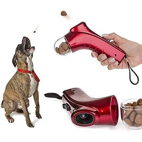 Coolrunner Pet Treat Launcher Training Dog Food Catapult auto Pets Food Thrower Puppy Snacks Feeder(Dog Food Catapult)