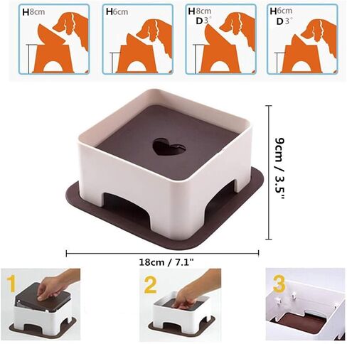 Ceramic Bulldog Bowl Dog Feeding Bowl - Dog Dish Wide Mouth Pet Sterile Tilted Pet Feeder with Anti-Skid Rubber Mat for Small Medium Dogs (Black) in Saudi Arabia