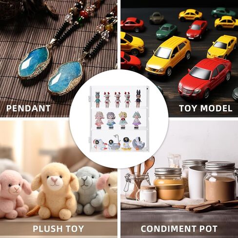 حافظة عرض أكريليك لشخصيات Funko Pop، صندوق عرض من 3 طبقات مثبت على الحائط أو سطح المكتب، منظم خزانة عرض مقاوم للغبار لشخصيات الحركة الصغيرة، السيارة، الصخور، الكريستال، المقتنيات الزجاجية in Kuwait