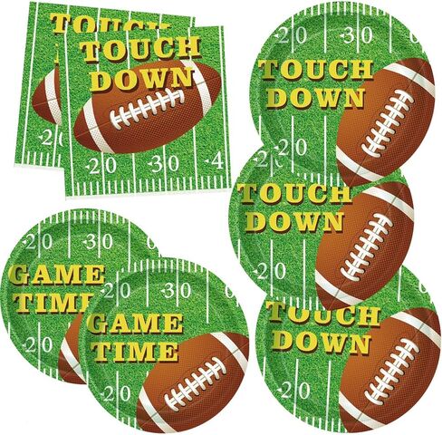 مجموعة لوازم حفلات كرة القدم تكفي 50 شخصًا، تتضمن أطباق عشاء مقاس 9 بوصات، وأطباق حلوى مقاس 7 بوصات، ومناديل - ديكورات حفلات أعياد ميلاد كرة القدم لمحبي الرياضة وحفلات استقبال المولود الجديد in Kuwait