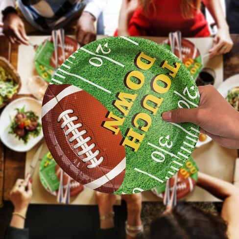 مجموعة لوازم حفلات كرة القدم تكفي 50 شخصًا، تتضمن أطباق عشاء مقاس 9 بوصات، وأطباق حلوى مقاس 7 بوصات، ومناديل - ديكورات حفلات أعياد ميلاد كرة القدم لمحبي الرياضة وحفلات استقبال المولود الجديد in Kuwait