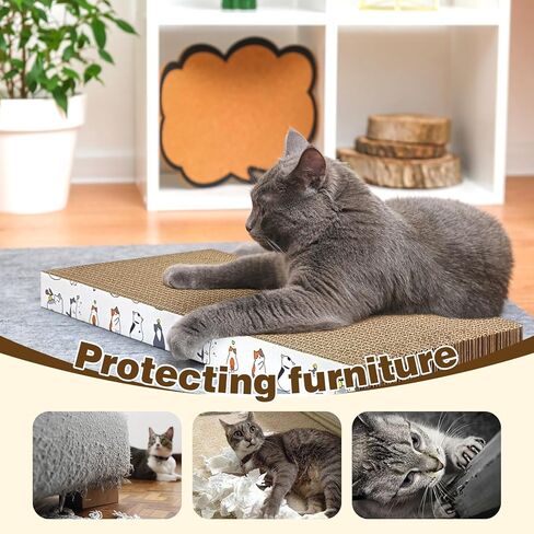 Cardboard Scratcher Pad, 1 Pc Cat Scratchers for Indoor Cats Grinding Claw and Tooth Board Cat Scratcher Cardboard Cat Scratching Board in Kuwait