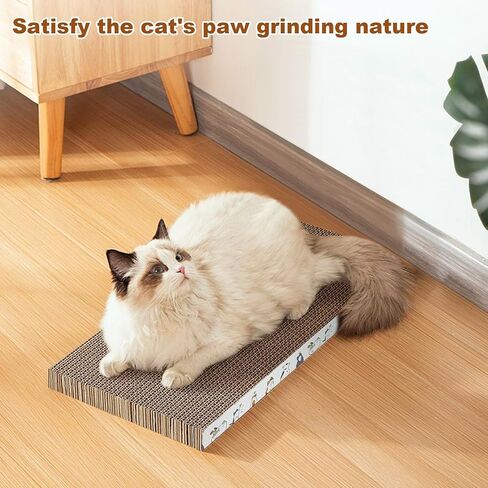Cardboard Scratcher Pad, 1 Pc Cat Scratchers for Indoor Cats Grinding Claw and Tooth Board Cat Scratcher Cardboard Cat Scratching Board in Kuwait