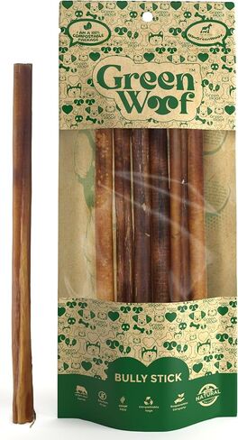 Bully Sticks (12 Inch), Easily Digestible 100% Pure Beef Treats, Pasture-Raised, Organic, Grain-Free, Durable and Long-Lasting Chews for Medium & Large Dogs (Extra Large, 12, Count) in Saudi Arabia