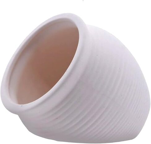 Saim Aquarium Jar Decorations - Fish Tank Ceramic Pot Cave Fish Breeding Cones Hideaway Cave for Fighting Fish, Cichlids, Amano Shrimp,Bonsai to Play, Hide and Rest [White] in Saudi Arabia