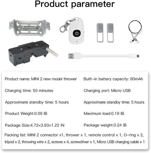 جهاز توصيل الحمولة من RCGEEK متوافق مع جهاز إسقاط قاذف النقل بدون طيار DJI Mavic Mini 2 in Kuwait
