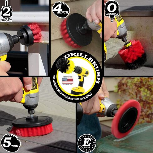 Drill Brush Power Scrubber by Useful Products - Toilet Brush - Bathroom Cleaner - Shower Cleaner - Bathroom Accessories Set - Cleaning Kits - Toilet Scrubber - Spin Brush for Cleaning Bathroom in Saudi Arabia