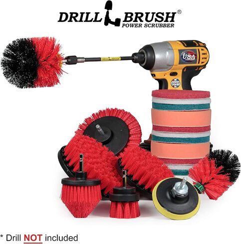 Drill Brush Power Scrubber by Useful Products - Toilet Brush - Bathroom Cleaner - Shower Cleaner - Bathroom Accessories Set - Cleaning Kits - Toilet Scrubber - Spin Brush for Cleaning Bathroom in Saudi Arabia