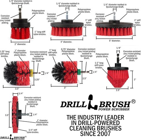 Drill Brush Power Scrubber by Useful Products - Toilet Brush - Bathroom Cleaner - Shower Cleaner - Bathroom Accessories Set - Cleaning Kits - Toilet Scrubber - Spin Brush for Cleaning Bathroom in Saudi Arabia
