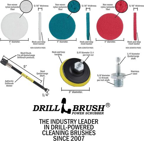 Drill Brush Power Scrubber by Useful Products - Toilet Brush - Bathroom Cleaner - Shower Cleaner - Bathroom Accessories Set - Cleaning Kits - Toilet Scrubber - Spin Brush for Cleaning Bathroom in Saudi Arabia