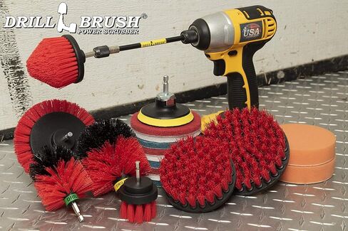 Drill Brush Power Scrubber by Useful Products - Toilet Brush - Bathroom Cleaner - Shower Cleaner - Bathroom Accessories Set - Cleaning Kits - Toilet Scrubber - Spin Brush for Cleaning Bathroom in Saudi Arabia
