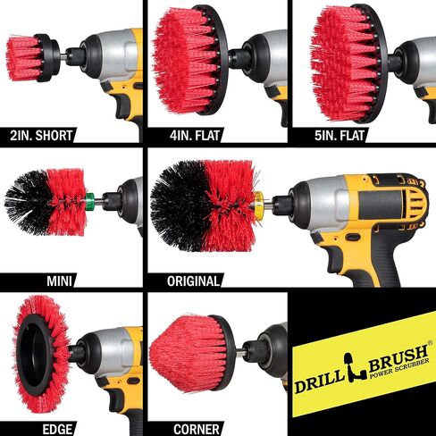 Drill Brush Power Scrubber by Useful Products - Toilet Brush - Bathroom Cleaner - Shower Cleaner - Bathroom Accessories Set - Cleaning Kits - Toilet Scrubber - Spin Brush for Cleaning Bathroom in Saudi Arabia