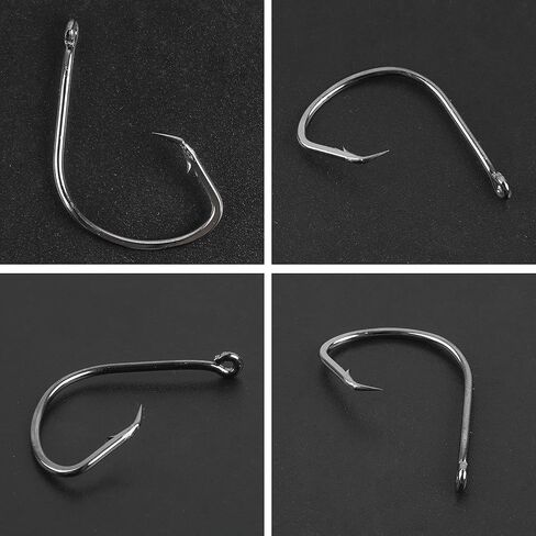 Circle Hooks Saltwater Fishing Hook Kit, 160pcs Offset Hooks Catfish Hook Sharp Octopus Fishing Hooks High Carbon Steel Sport Circle Hooks for Saltwater Freshwater Fishing Size:1#-5/0 in Saudi Arabia