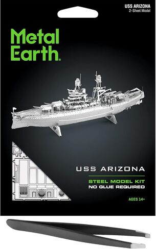 مجموعة نماذج معدنية ثلاثية الأبعاد من Metal Earth USS Arizona مع ملاقط رائعة in Saudi Arabia