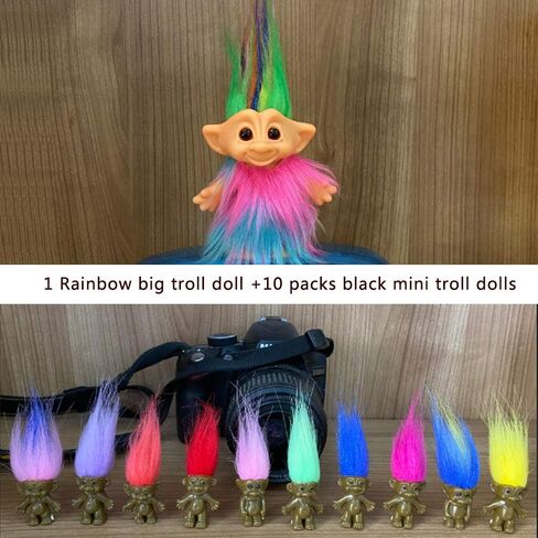 Yintlilocn-11pack Vintage Troll Dolls,Lucky Dolls Chromatic Adorable for Collections, School Project,Arts and Crafts,Party Favors in Saudi Arabia