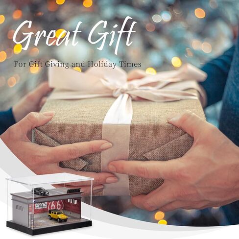 علبة عرض العجلات الساخنة cxiiuui بمقياس 1/64 من Diecast لوقوف السيارات مولدل بإطارين LED نموذج عرض السيارة 7 أماكن لوقوف السيارات مع غطاء أكريليك كامل باللون الأحمر in Kuwait