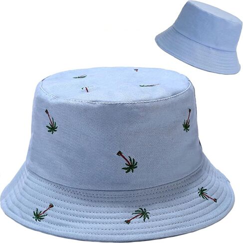 Taidor Print Cotton Bucket Hat Beach Hat Summer Travel Sun Hats Fisherman Cap in Saudi Arabia