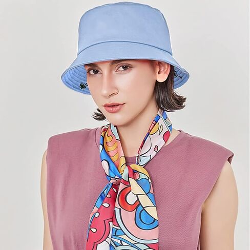 Taidor Print Cotton Bucket Hat Beach Hat Summer Travel Sun Hats Fisherman Cap in Saudi Arabia