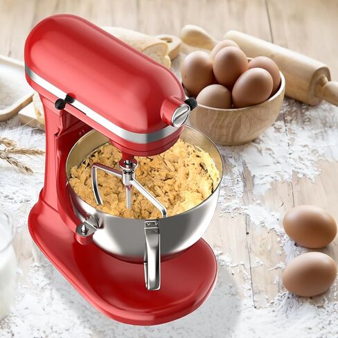 ملحق مجداف من الفولاذ المقاوم للصدأ لخلاط حامل كيتشن ايد بسعة 5 كيو تي/6 كيو تي، استبدال المضرب المسطح للخلاط الاحترافي 5 بلس والخلاط الاحترافي من سلسلة 600، آمن للاستخدام في غسالة الأطباق من إنومون in Kuwait