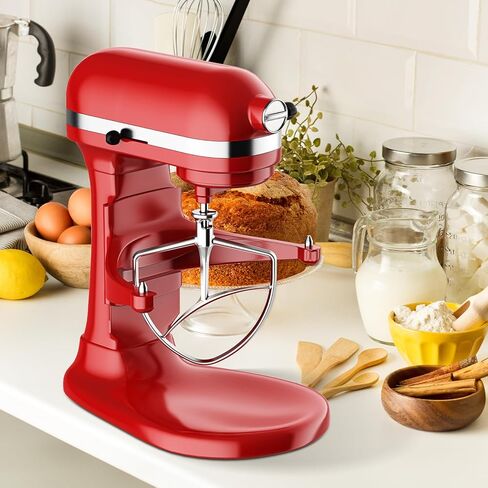 ملحق مجداف من الفولاذ المقاوم للصدأ لخلاط حامل كيتشن ايد بسعة 5 كيو تي/6 كيو تي، استبدال المضرب المسطح للخلاط الاحترافي 5 بلس والخلاط الاحترافي من سلسلة 600، آمن للاستخدام في غسالة الأطباق من إنومون in Kuwait