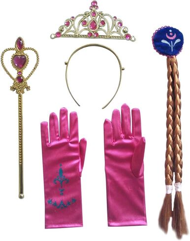 SPUNICOS Girls Snow Queen Princess Costume Accessories Anna Opt2 in Saudi Arabia