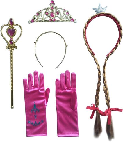 SPUNICOS Girls Snow Queen Princess Costume Accessories Anna Opt2 in Saudi Arabia