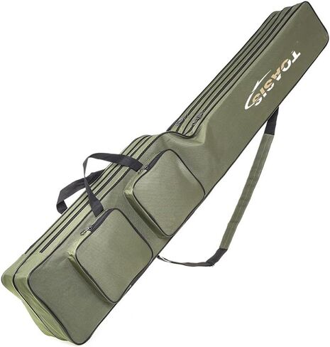 Toasis Fishing Rod Carrier Bag Fishing Pole Carrying Case for Travel 4.26 Ft Length 1.3M (Olive) in Saudi Arabia