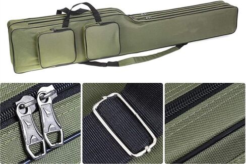 Toasis Fishing Rod Carrier Bag Fishing Pole Carrying Case for Travel 4.26 Ft Length 1.3M (Olive) in Saudi Arabia