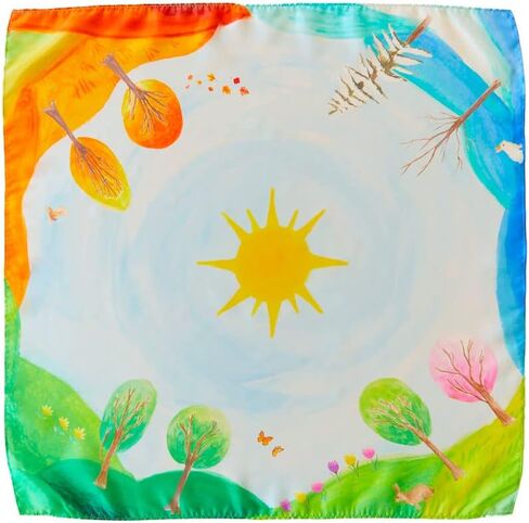 Sarah's Silks Around The Year Mini-Playsilk | Montessori and Waldorf Birthday Toy in Kuwait