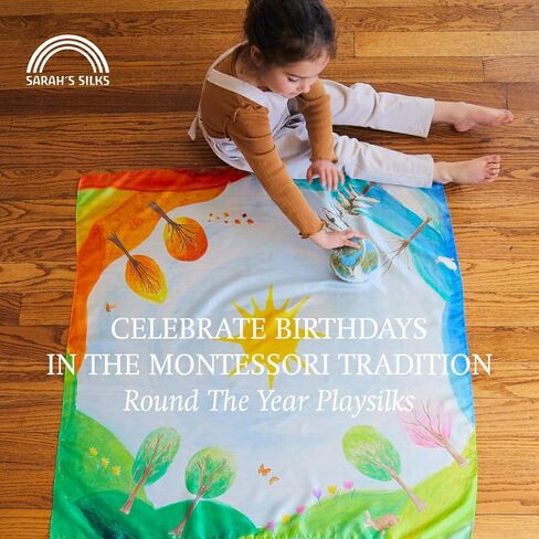 Sarah's Silks Around The Year Mini-Playsilk | Montessori and Waldorf Birthday Toy in Kuwait