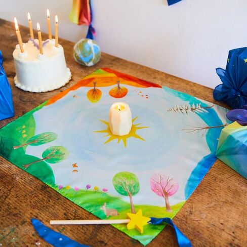 Sarah's Silks Around The Year Mini-Playsilk | Montessori and Waldorf Birthday Toy in Kuwait