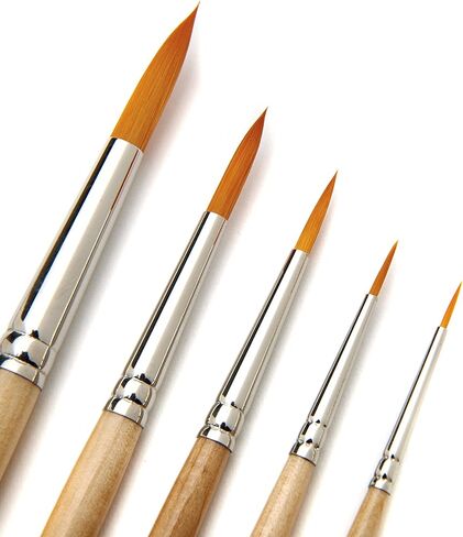 مجموعة فرش طلاء فنية من AIT - 14 فرشاة طلاء - دائرية، ومسطحة، وتظليل الزوايا، وFilberts - مصنوعة يدويًا في الولايات المتحدة الأمريكية لأداء موثوق به باستخدام الزيت والأكريليك والألوان المائية in Kuwait