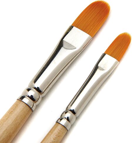 مجموعة فرش طلاء فنية من AIT - 14 فرشاة طلاء - دائرية، ومسطحة، وتظليل الزوايا، وFilberts - مصنوعة يدويًا في الولايات المتحدة الأمريكية لأداء موثوق به باستخدام الزيت والأكريليك والألوان المائية in Kuwait