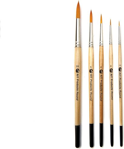 مجموعة فرش طلاء فنية من AIT - 14 فرشاة طلاء - دائرية، ومسطحة، وتظليل الزوايا، وFilberts - مصنوعة يدويًا في الولايات المتحدة الأمريكية لأداء موثوق به باستخدام الزيت والأكريليك والألوان المائية in Kuwait