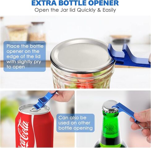 TRUSBER Jar Sealer، مجموعة سدادة مكنسة ماسون مع خرطوم ملحق متوافق مع آلة غلق الفراغ من FoodSaver، سدادة مكنسة كهربائية لبرطمان ميسون واسع الفم، مضخة يدوية محمولة in Saudi Arabia