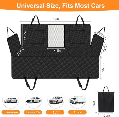 CYHGGUO موسع المقعد الخلفي للسيارة للكلاب، أرجوحة الكلب ذات القاع الصلب للسيارة، غطاء مقعد السيارة ذو الجزء السفلي الصلب، غطاء مقعد السيارة للكلب للمقعد الخلفي ذو القاعدة الصلبة، منصة تمديد المقعد الخلفي للكلب in Saudi Arabia