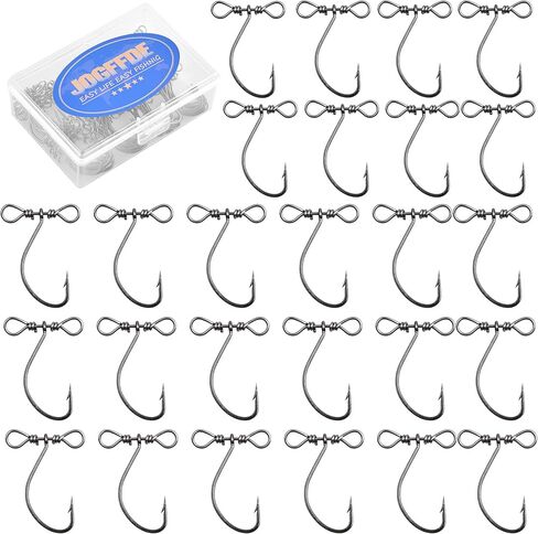Drop Shot Fishing Hooks -100pcs Fishooks in-line Drop Shot Rig High Carbon Steel Worm Hooks for Carp Bass Perch Catfish in Saudi Arabia