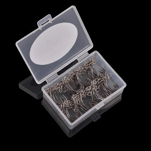 Drop Shot Fishing Hooks -100pcs Fishooks in-line Drop Shot Rig High Carbon Steel Worm Hooks for Carp Bass Perch Catfish in Saudi Arabia