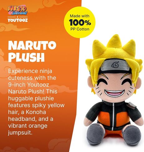 Youtooz Naruto Plush 9" Inch, Collectible Uzumaki Naruto Plushie from Anime Naruto Shippuden by Youtooz Plush Collection in Saudi Arabia