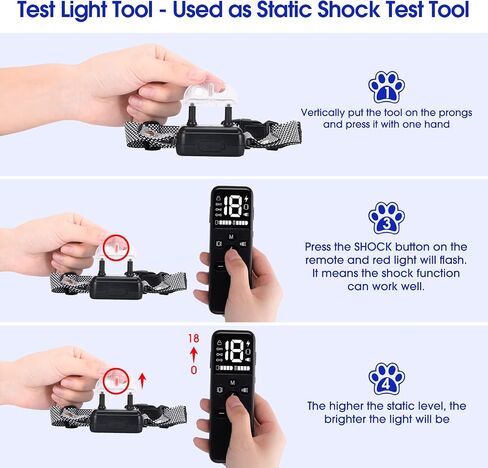 Replacement Accessory Kit for Haoteful G22 Dog Training Collar: 2 Pairs Rubber Electric Shock Prongs(Short + Long) + Test Light Tool + 1-Splitted-2 USB Charging Cable in Saudi Arabia